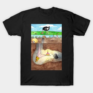 Ostrich and Mole Happy Birthday T-Shirt